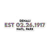 Denali National Park Sticker - Established Line