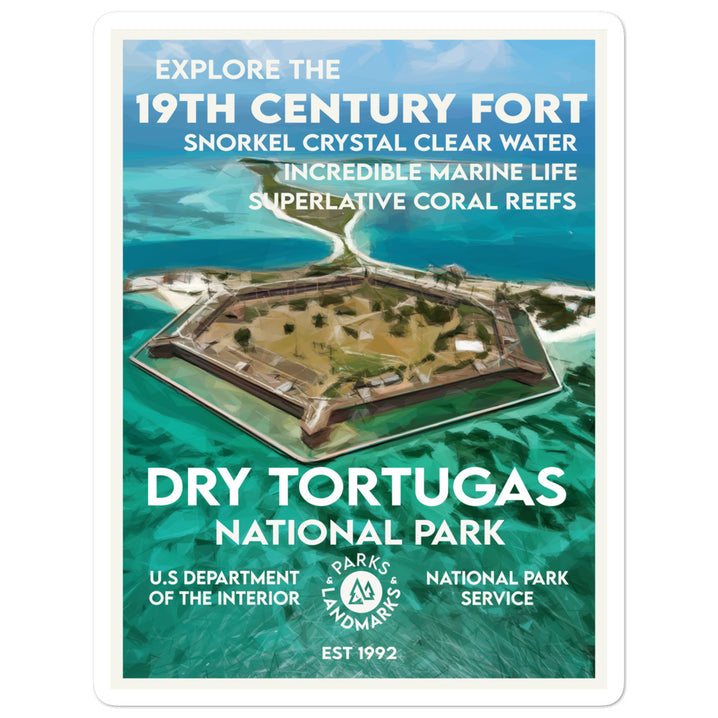 Dry Tortugas National Park Sticker - WPA Style