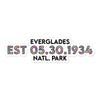 Everglades National Park Sticker - Established Line