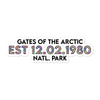 Gates of the Arctic National Park Sticker - Established Line