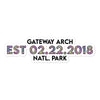 Gateway Arch National Park Sticker - Established Line