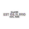 Glacier National Park Sticker - Established Line