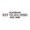 Glacier Bay National Park Sticker - Established Line