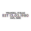 Wrangell‚ St.Elias National Park Sticker - Established Line