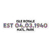 Isle Royale National Park Sticker - Established Line