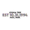 Joshua Tree National Park Sticker - Established Line
