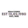Kenai Fjords National Park Sticker - Established Line