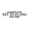 Mammoth Cave National Park Sticker - Established Line