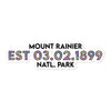 Mount Rainier National Park Sticker - Established Line