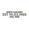 North Cascades National Park Sticker - Established Line