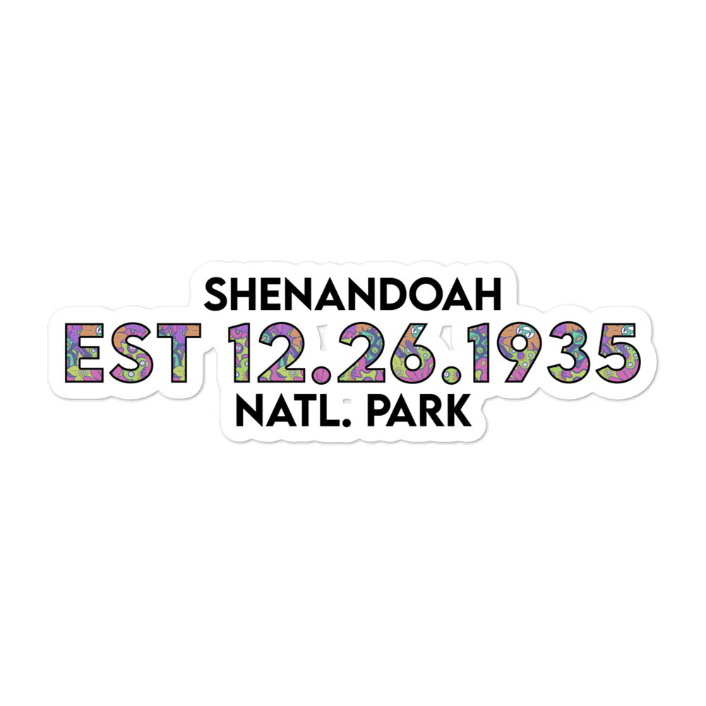 Shenandoah National Park Sticker - Established Line