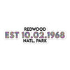 Redwood National Park Sticker - Established Line