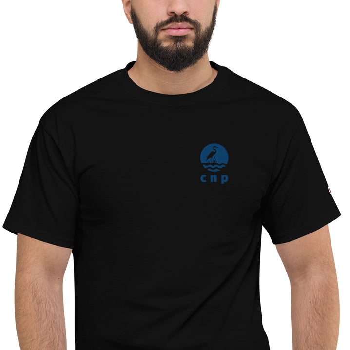CNP Happy Blue Heron Shirt - Congaree National Park Embroidered Shirt - Parks and Landmarks // Champion