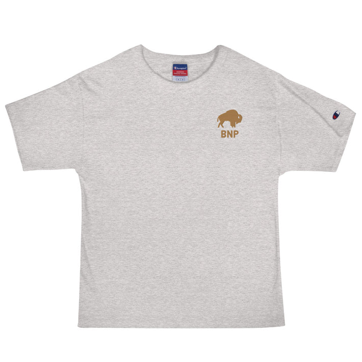 BNP Happy Bison Shirt - Badlands National Park Embroidered Shirt - Parks and Landmarks // Champion