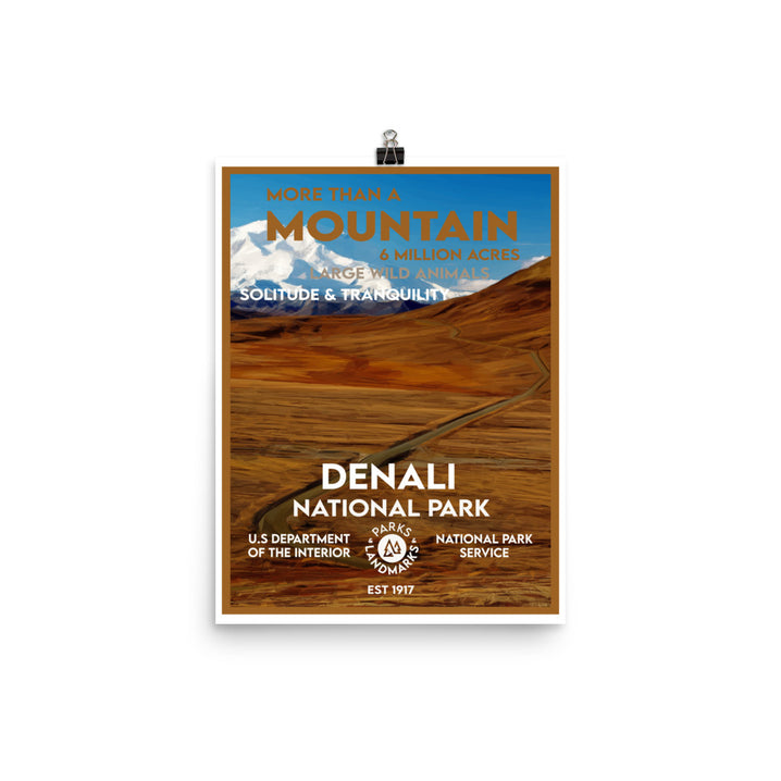 Denali National Park Poster - WPA Style