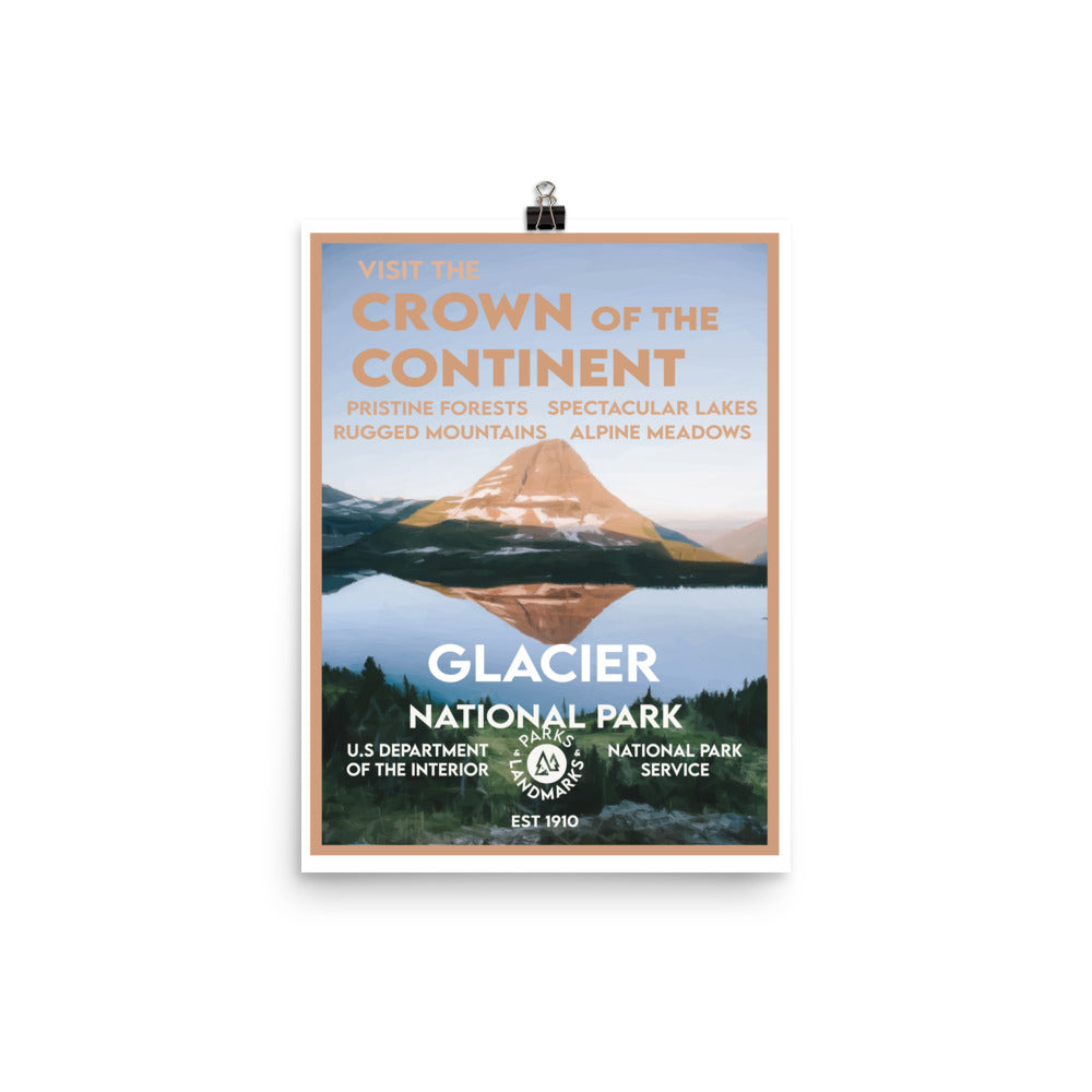 Glacier National Park Poster - WPA Style