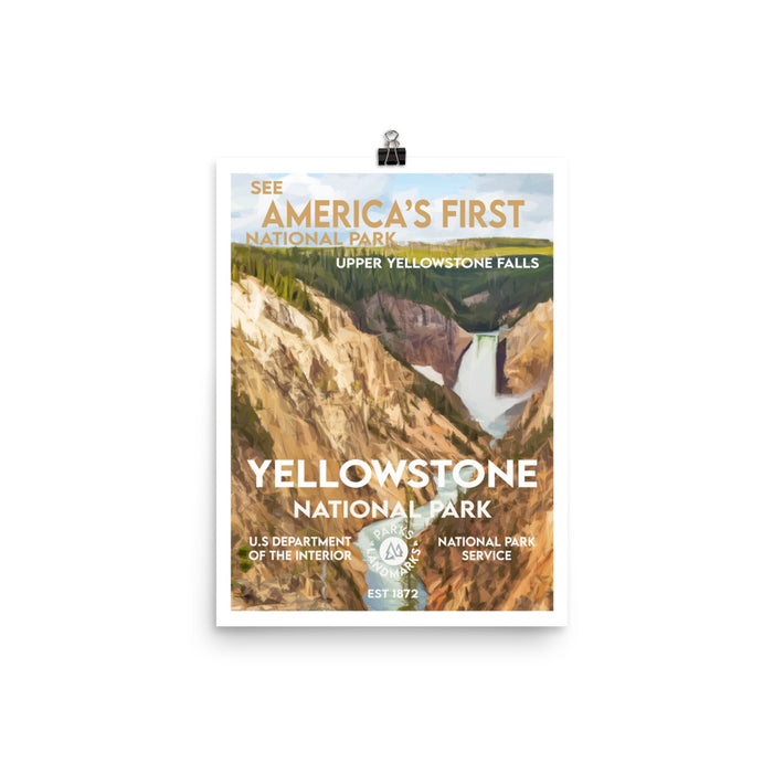 Yellowstone National Park Poster - WPA Style