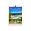 Yellowstone National Park Poster - Prismatic Spring - WPA Style