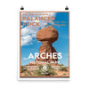 Arches National Park Poster - Balanced Rock - WPA Style
