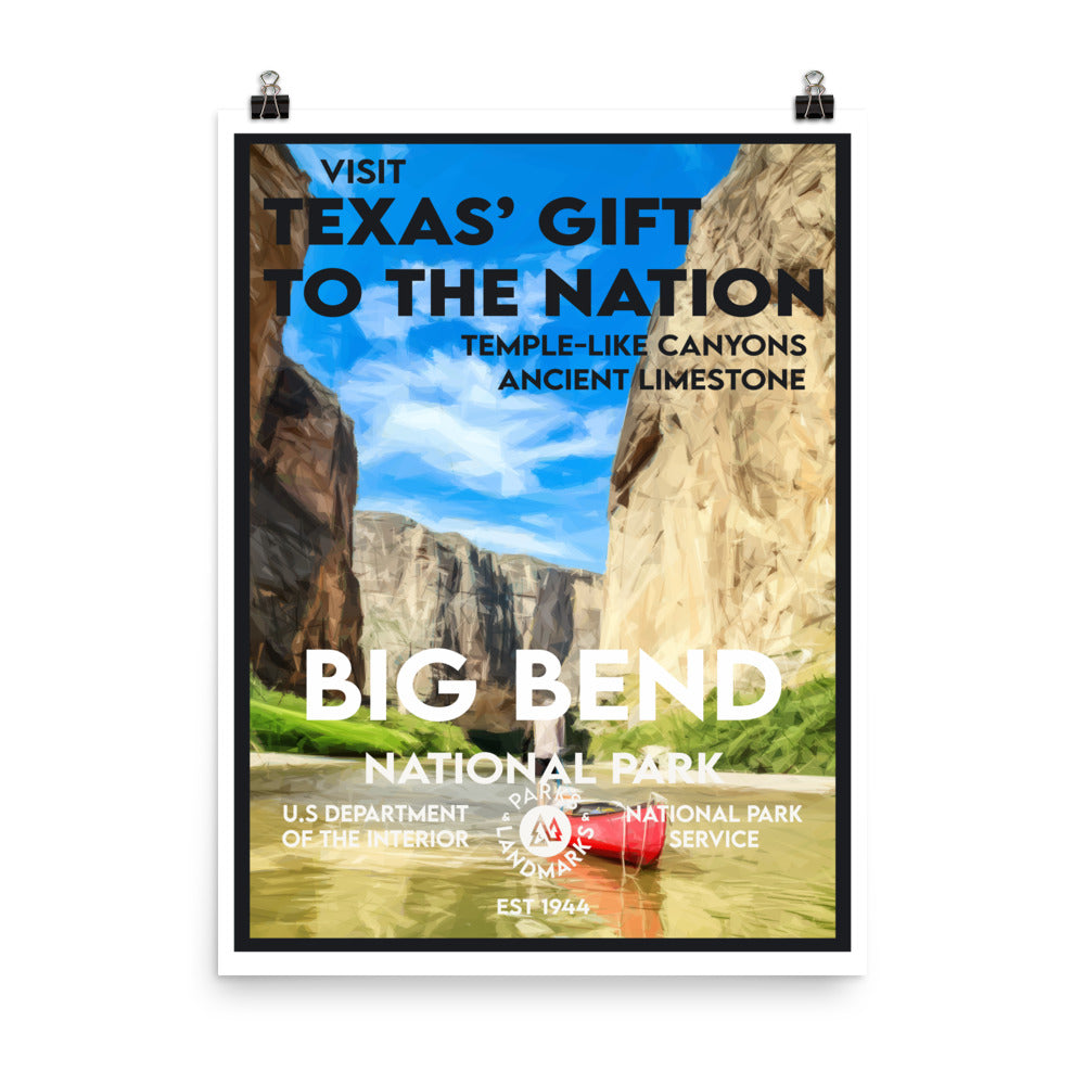 Big Bend National Park Poster - WPA Style