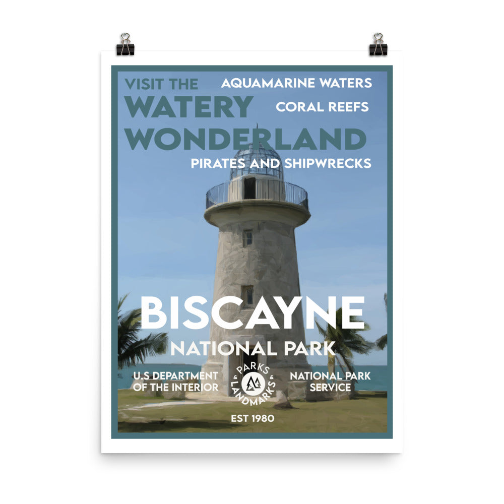 Biscayne National Park Poster - WPA Style