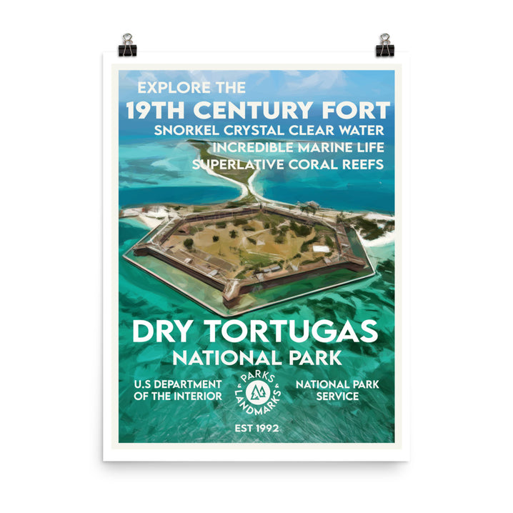 Dry Tortugas National Park Poster - WPA Style