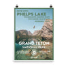 Grand Teton National Park Poster - Phelps Lake - WPA Style