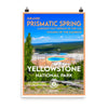 Yellowstone National Park Poster - Prismatic Spring - WPA Style