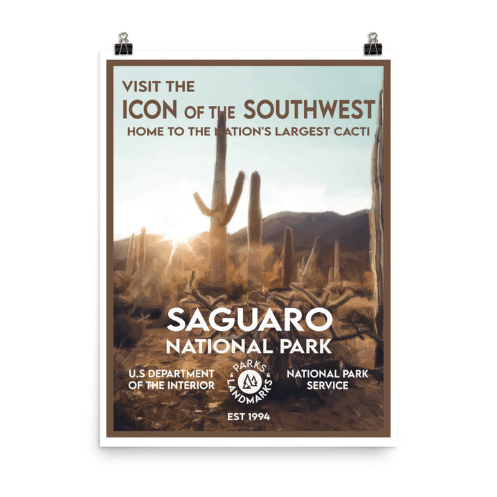 Saguaro National Park Poster - WPA Style