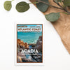 Acadia National Park Post Card - North Atlantic Coast - WPA Style