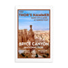 Bryce Canyon National Park Post Card - Thors Hammer - WPA Style