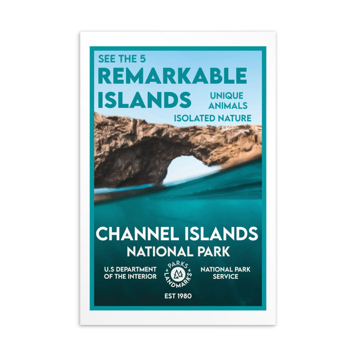 Channel Islands National Park Post Card - WPA Style