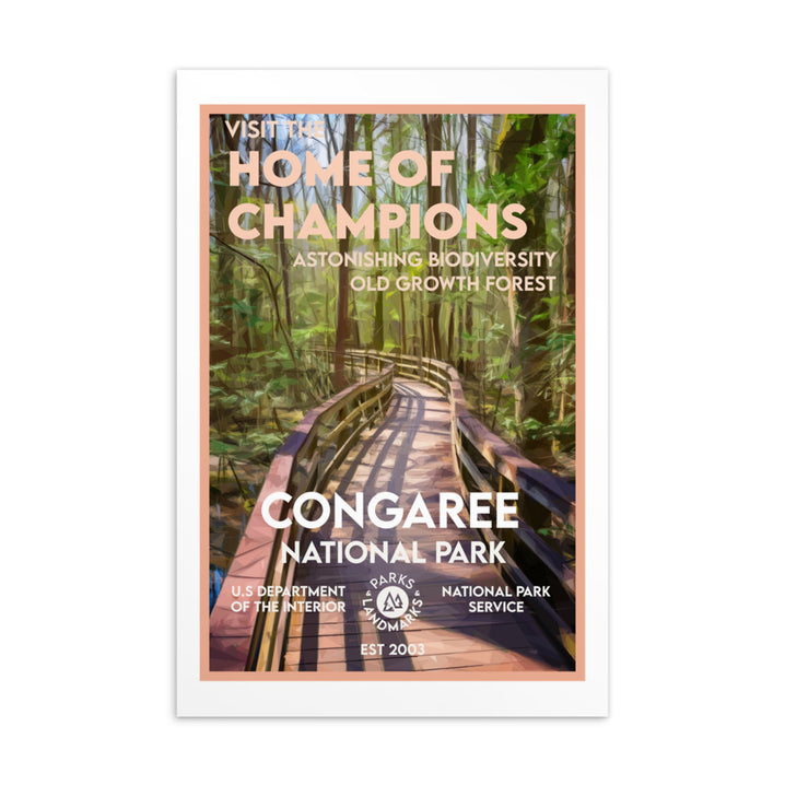 Congaree National Park Post Card - WPA Style copy