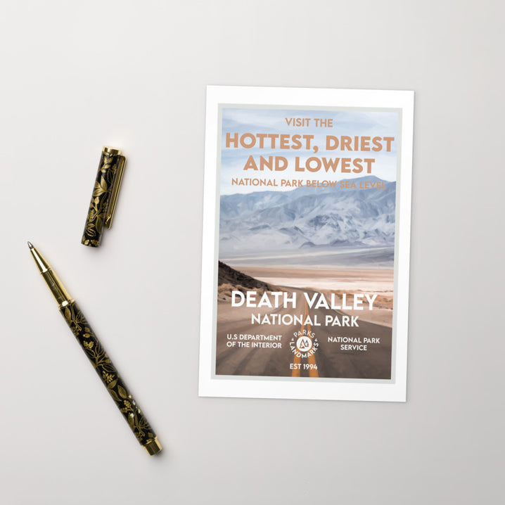 Death Valley National Park Post Card - WPA Style
