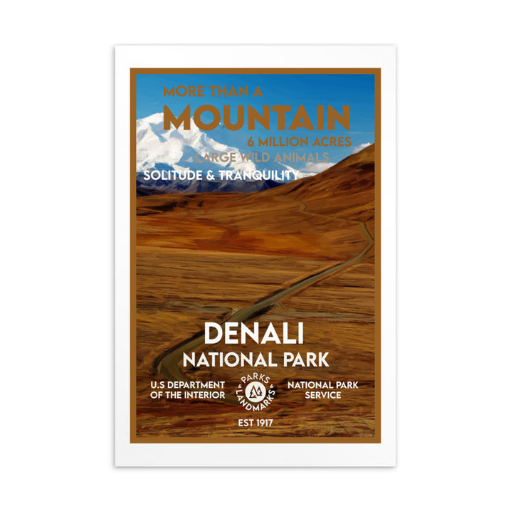 Denali National Park Post Card - WPA Style