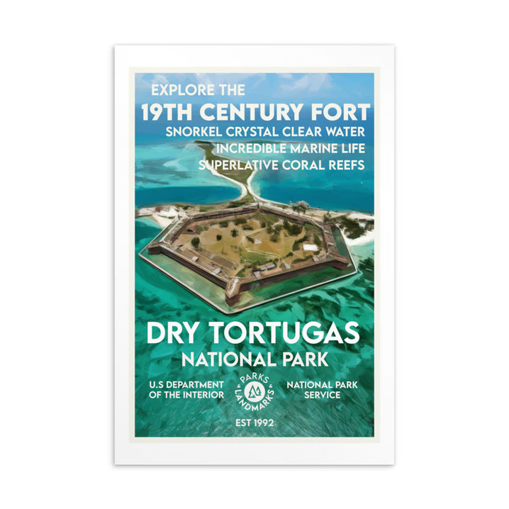 Dry Tortugas National Park Post Card - WPA Style