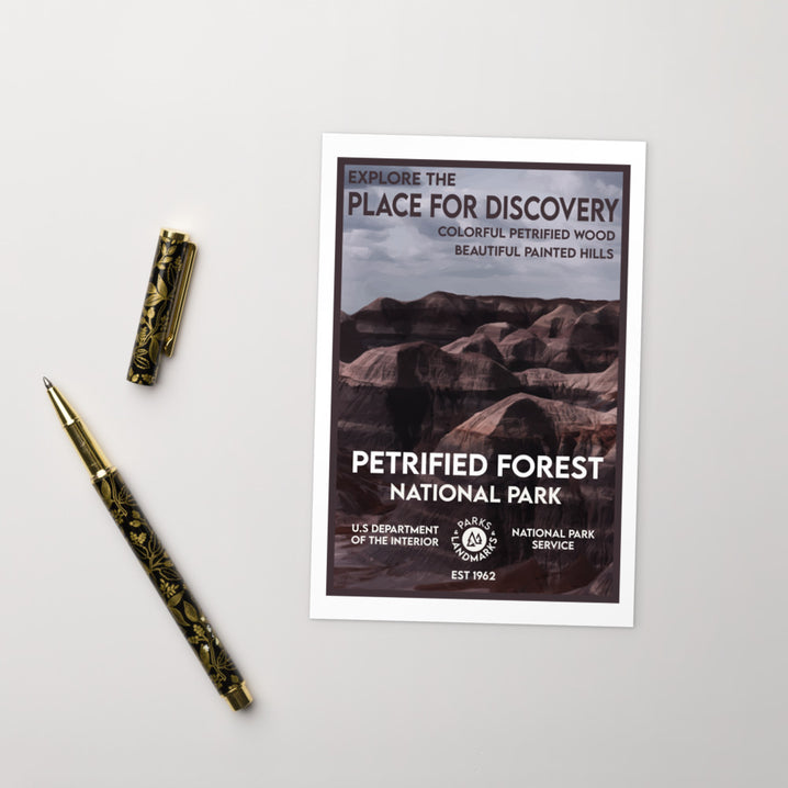 Petrified Forest National Park Post Card - WPA Style