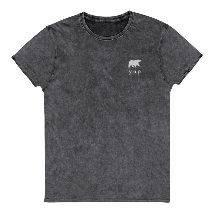 YNP Happy Bear Shirt - Yosemite National Park Embroidered Vintage Denim Shirt