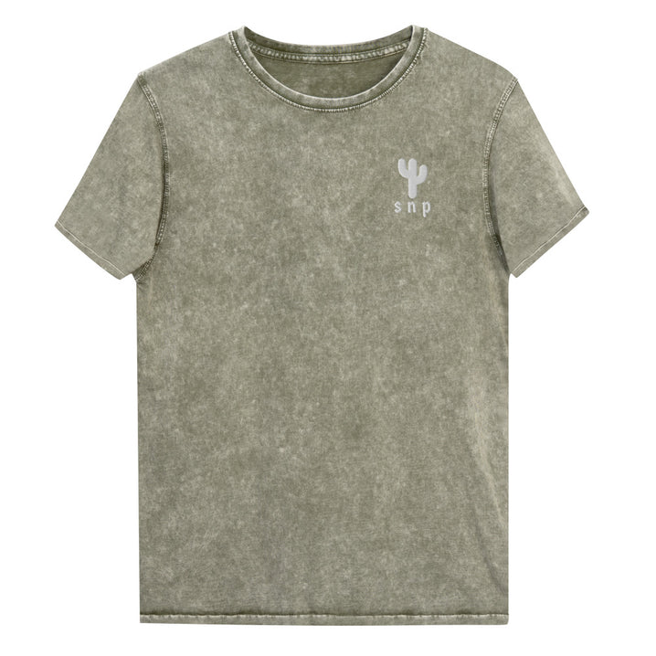 SNP Happy Cactus Shirt - Saguaro National Park Embroidered Vintage Denim Shirt