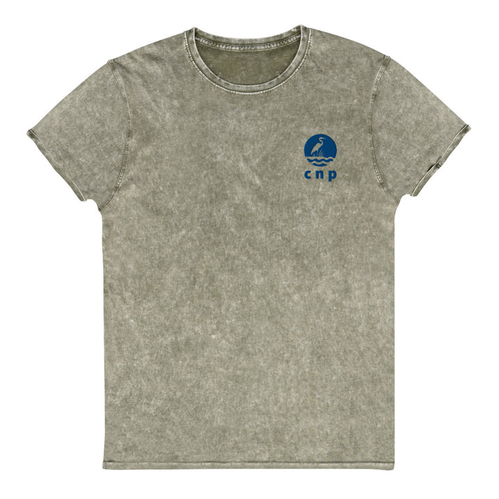CNP Happy Blue Heron Shirt - Congaree National Park Embroidered Vintage Denim Shirt