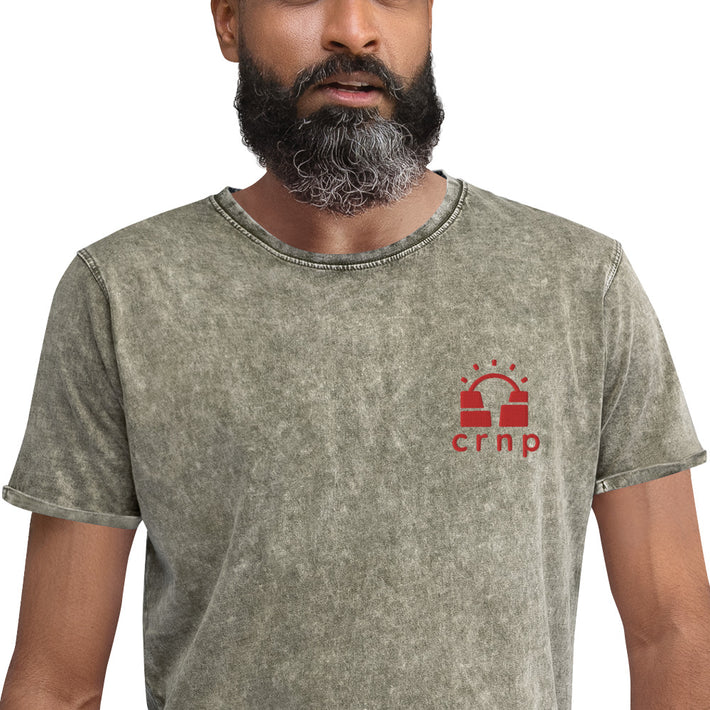 CRNP Happy Earth Wrinkle Shirt - Capitol Reef National Park Embroidered Vintage Denim Shirt