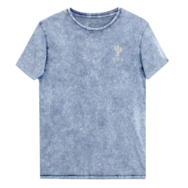 SNP Happy Cactus Shirt - Saguaro National Park Embroidered Vintage Denim Shirt