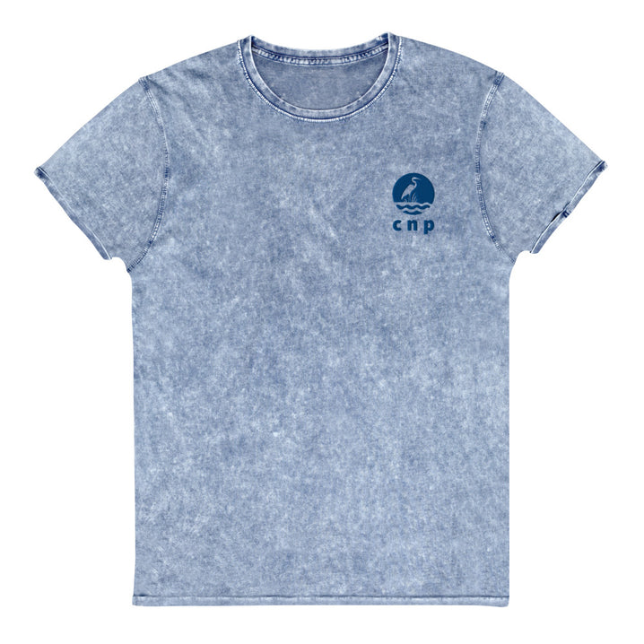 CNP Happy Blue Heron Shirt - Congaree National Park Embroidered Vintage Denim Shirt