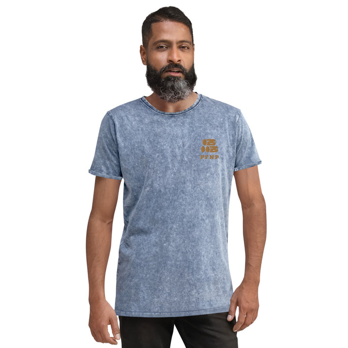 PFNP Happy Petrified Wood Shirt - Petrified Forest National Park Embroidered Vintage Denim Shirt