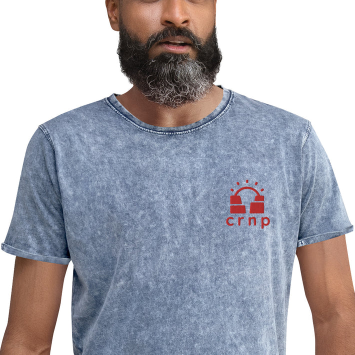 CRNP Happy Earth Wrinkle Shirt - Capitol Reef National Park Embroidered Vintage Denim Shirt