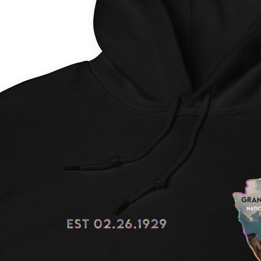 Grand Teton National Park Men's Hoodie - Established Line