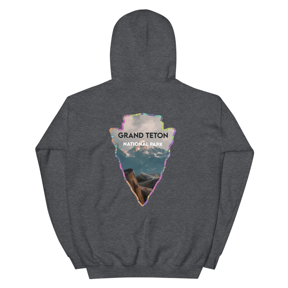 Grand Teton National Park Men's Hoodie - Established Line