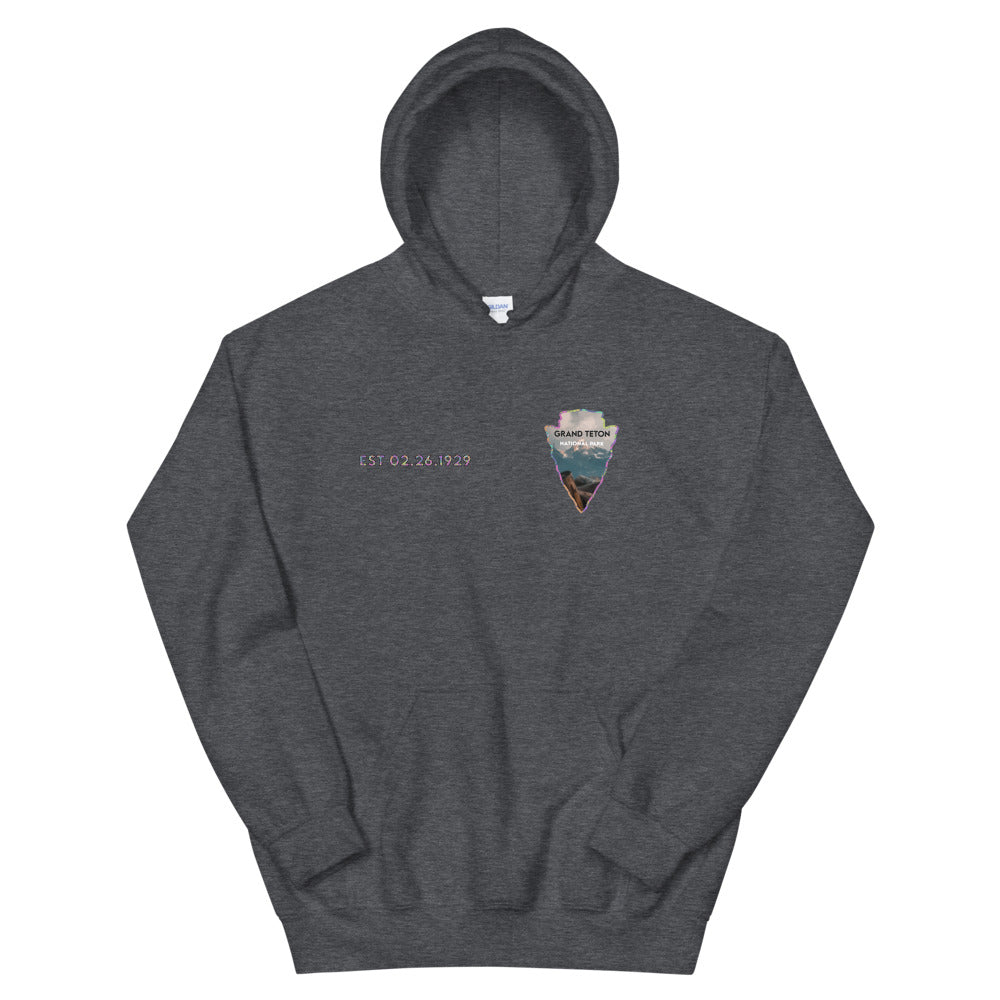 Grand Teton National Park Men's Hoodie - Established Line