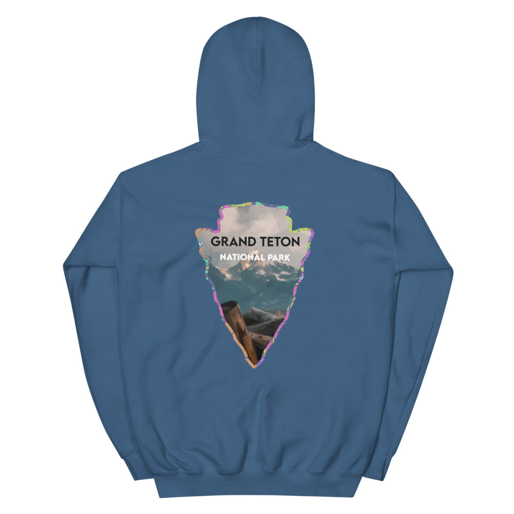 Grand Teton National Park Men's Hoodie - Established Line