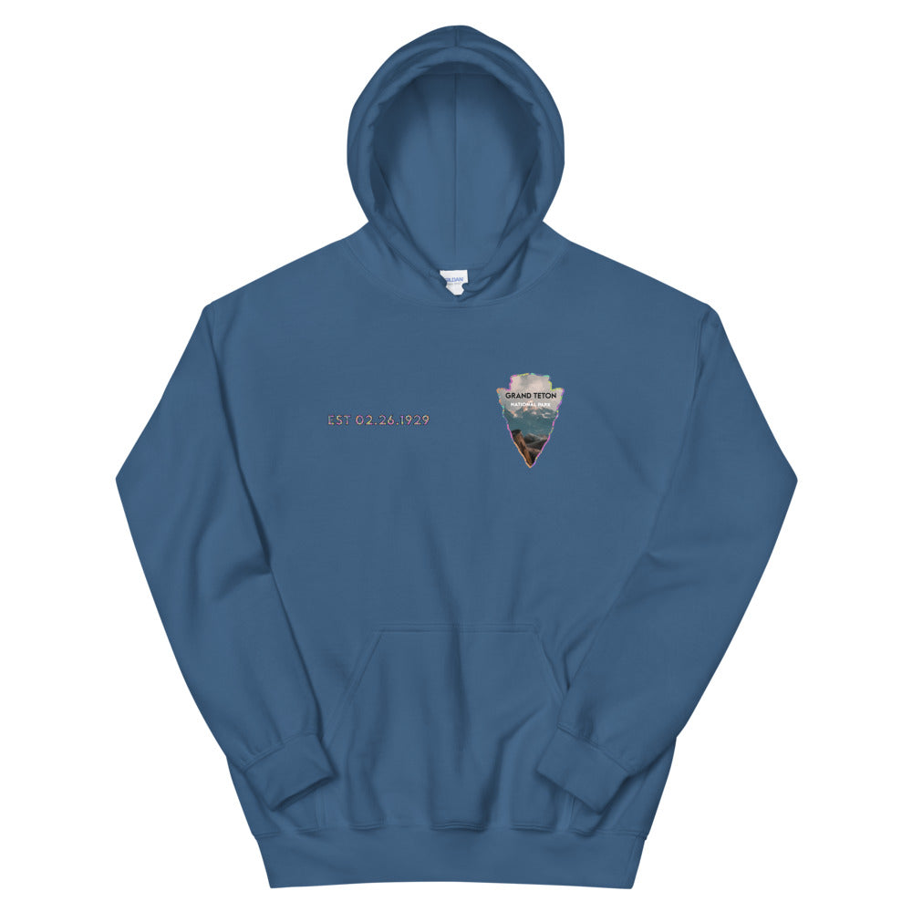 Grand Teton National Park Men's Hoodie - Established Line